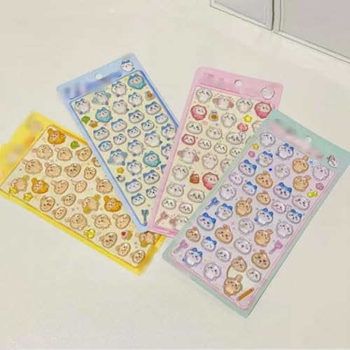 [Hushan] セット シール たまごっち ちい うさぎ ハチ まめっち めめっち くちばっち みみっち ぷくぷく レリーフシールセット マシュマロ風 タイル 手帳 萌物 かわいい 子供への贈り物 人気 小物 (J)