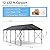 Kurapika 12x22 FT Metal Carport with Reinforced Base Outdoor Heavy Duty Car Port with Galvanized Steel Roof, Garage Car Shelter, Multi-Purpose Carports for Car, Truck and Boats