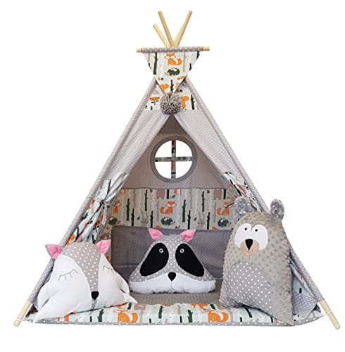 Izabell Tipi - Tienda de campaña para niños, para Interior y Exterior, Juguete para niños, Indio, con Ventana y Accesorios