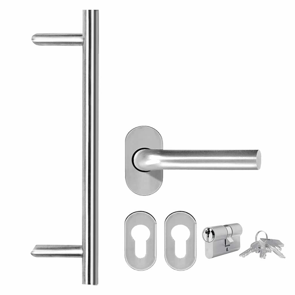 Haustür Aluminium PVC Anthrazit 100x210 cm