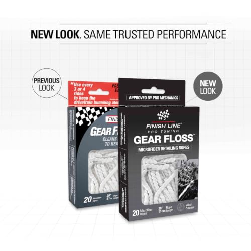 Finish Line Gear Floss - Bicycle Cleaning Floss for Cassettes, Gears, Chains and Hard-to-Reach Bike Components, 20 Pieces – Ansicht 2