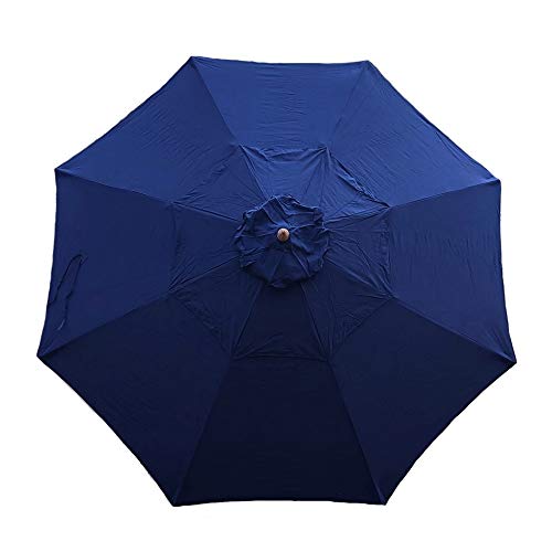 Formosa Covers 11ft Double Vented Patio Umbrella Replacement Canopy 8 Ribs Durable Olefin - UV Protective and Water Resistant Strong Outdoor Patio Umbrella Canopy (CANOPY ONLY) (Navy Olefin)