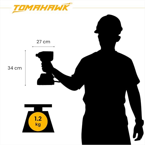 Image of TOMAHAWK BSD-8200 Brushless Cordless Screwdriver /Impact Driver - 2 Battery with 20V, 2.0Ah, 180 Nm, 2400 RPM, 10Mm Chuck capacity, 2 Speed Mode | Drill Machine for Home, Workshop & Professional Use