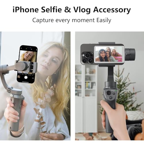 Image of Upgraded 2026 Phone Vlog Selfie Monitor Screen, Portable Back Camera Monitor with Magnetic Connection, Low Latency for Selfie Vlog Live Stream, Compatible with iPhone & Android, White