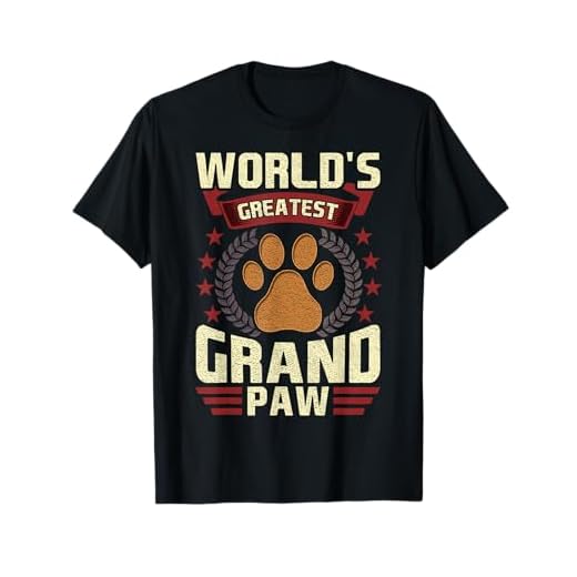 Mens World's Greatest Grandpa Shirt Grand Paw Dog Lover GrandPaw T-Shirt