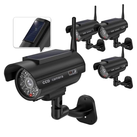 WALI Fake Solar Security Camera 4-Pack