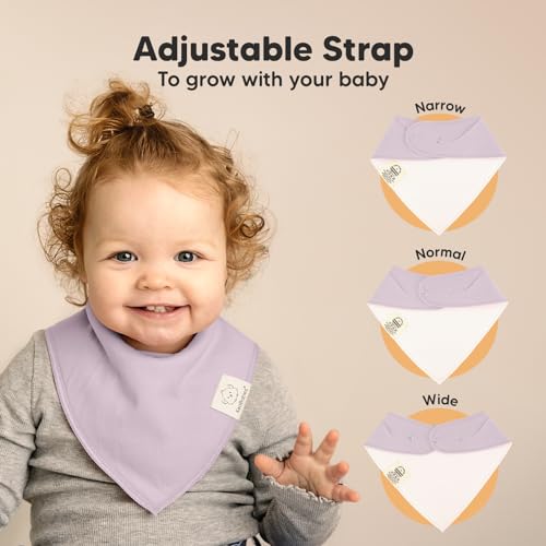 KeaBabies 10-Pack Organic Baby Bandana Bibs for Drooling and Teething - Super Absorbent Triangle Baby Bandana Drool Bibs for Girls, Boys, 100% Cotton Extra Soft for Infant 0-36 Months (Cupcake) by KeaBabies - Image 3