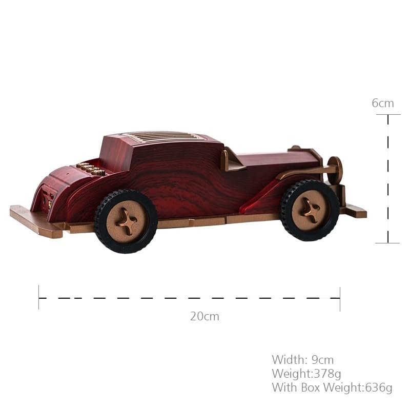 Coverzone Retro Klasik Araba Şekilli Kablosuz Bluetooth Hoparlör – 1500mAh Şarjlı, BT/TF/USB Destekli, 5W Güç Çıkışı, 10m Menzil, Telefon Standlı Dekoratif Müzik Hoparlörü | B2