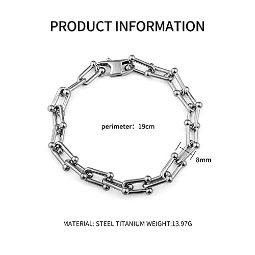 Kemstone Titanium Steel Silver Plated Bracelet Simple U-Shaped Silver Collarbone Bracelet For Women #TOP4