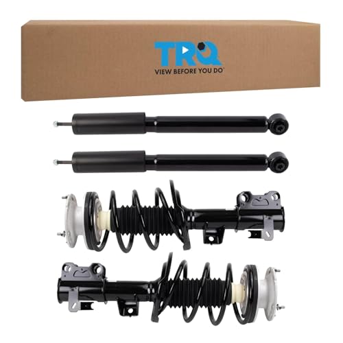 Image of TRQ Front and Rear Complete Strut Assembly & Shock Absorber Kit Complete Strut & Coil Spring Assembly Compatible with 2013-2019 Cadillac ATS All Wheel Drive