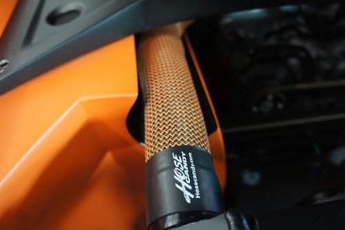 Hose Candy 309070005 Orange/Black Carbon Fiber Upper Radiator Hose Skin Kit With Black Heat Shrink #TOP1