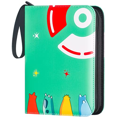 Herritozl Album para Cartas, 400 Bolsillos Carpeta de Cartas Portátil Con cremallera compatible con el juego de cartas, regalos perfectos de béisbol para niños y niñas Cover