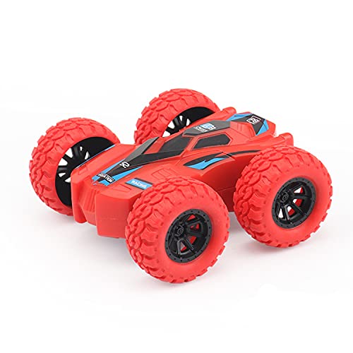 Pull Back Cars Double-Sided Friction Powered Vehicles Flips Shockproof Inertia Cars Pull Cars For Boys Girls Toddler Birthday Gift Age 3+ Years Old(4Pcs) #TOP2