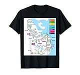 Rio de Janeiro Metro Map T-shirts