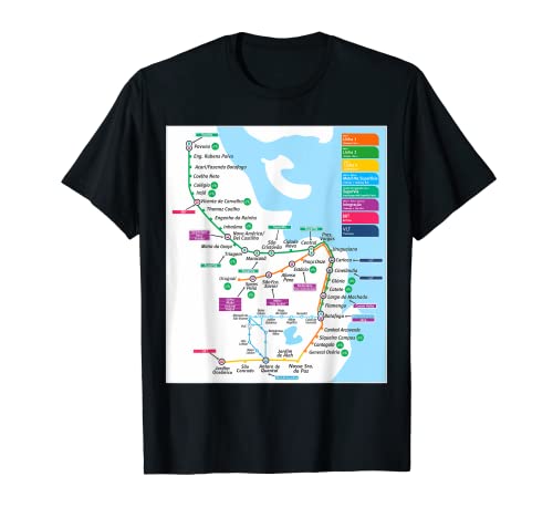Brasil - Río de Janeiro - Mapa del Metro - Camiseta HD Camiseta