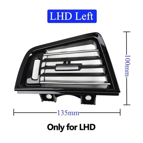 Rejilla de ventilación central de piano black para BMW Serie 5 F10 F11 LHD 2010-2017 2