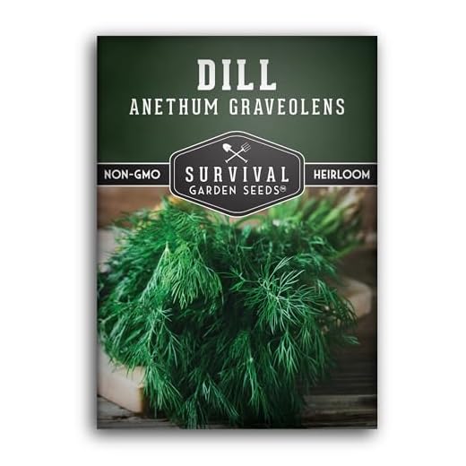 Survival Garden Seeds - Dill Seed for Planting - Packet with Instructions to Plant and Grow Popular Pickling Herbs in Your Home Vegetable and Herb Garden - Non-GMO Heirloom Variety - 1 Pack