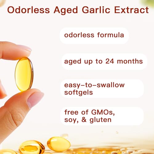 ZEYARUIBO Aged Garlic Extract 300 Count Odorless Organic Garlic Capsules - image 3