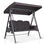 PURPLE LEAF Hollywoodschaukel 3-Sitzer Grau