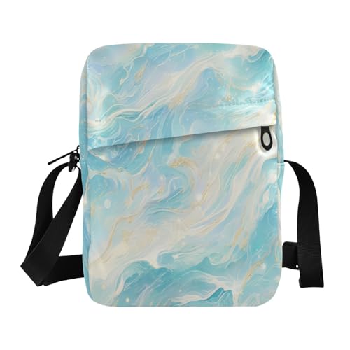 messenger bag cute green crossbody bags for women Womens Fashion Purses Adjustable Strap for School School- White Teal