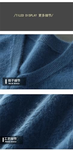 Men's V-Neck Solid Cashmere Winter Business Knitted People Loose Knitted Sweater Vest2