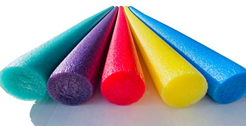 4 Pack Solid Core Noodle Flex Connex Swim Noodles 5 Foot Length (Multi Color)
