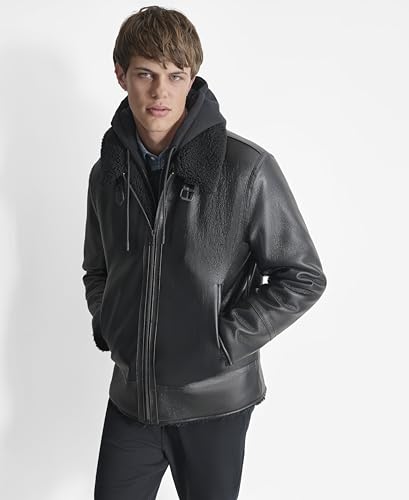 DKNY Men's Hooded Fashion Bomber Jacket3