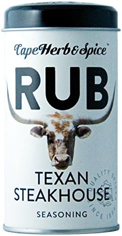Cape Herb & Spice Texan Steakhouse Seasoning, 100 g Tin (1-Pack)