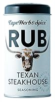 CAPE HERB - Texan Steakhouse Rub | Pikantes und leicht süßes Gewürzsalz als Rub-Mischung für maximalen Grillgenuss. Gewürzsalz ideal für Steaks, Burger & Meeresfrüchte | vegan | Inhalt: 100g