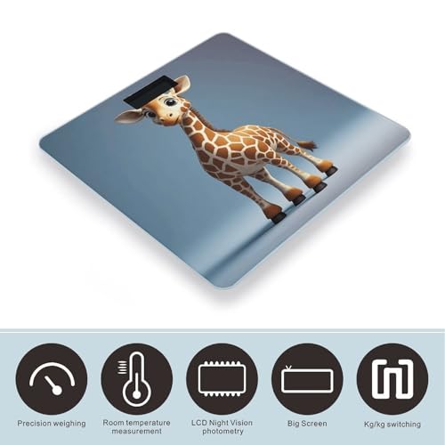 Báscula digital para baño Giraffe con vidrio templado miniatura 3