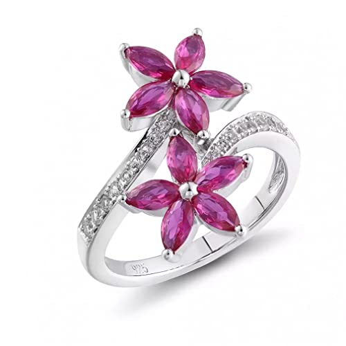 Bague en argent 925 anti-allergie pour femmes, bijou fleur durable au style épuré