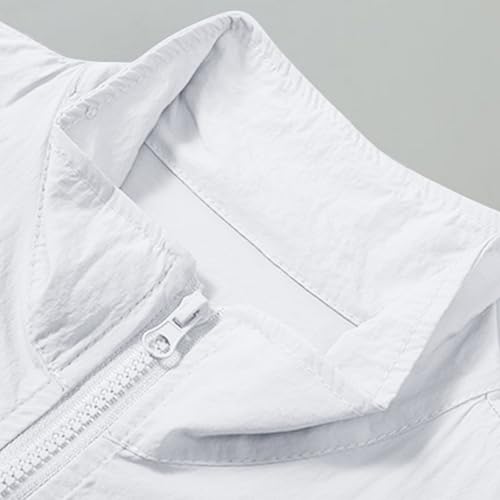 Lightweight Jacket Men Windbreaker Bomber Casual Zip Up Outerwear with Stand Collar for Travel4