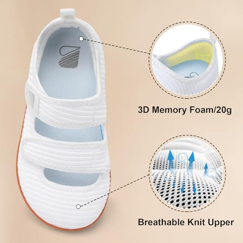 Image of Besroad Womens Walking Shoes Wide Diabetic Shoes Adjustable Barefoot Casual Sneakers Breathable Zero Drop Arthritis Edema Sneakers Indoor Outdoor
