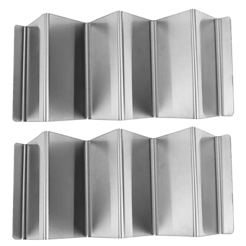 STOBAZA 2Pcs Stainless Steel Taco Rack Shaped Holder for Tacos Burritos and More Household Cutlery for Home and Parties Drain Design