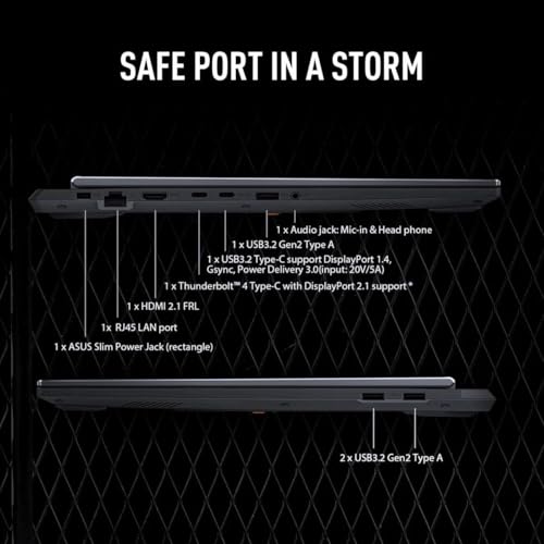 TUF A16 Gaming Laptop - AMD Ryzen 5 7535HS Beat i7-10875H - RTX 4050-32GB RAM| SSD 2TB -Tastiera retroilluminata RGB - 16" WUXGA 144Hz -Windows 11 -Editing video -Portatil Gamer PC - Notebook - Immagine 6