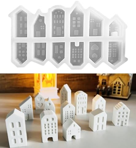 Moule Platre Noel Moule Silicone 3D Maison De Noël Résine, Plâtre Moule De Silicone Pour Meuble