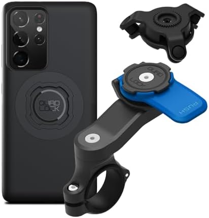 Quad Lock Moto Handlebar Kit with Dampener & MAG Case for Galaxy S21 Ultra