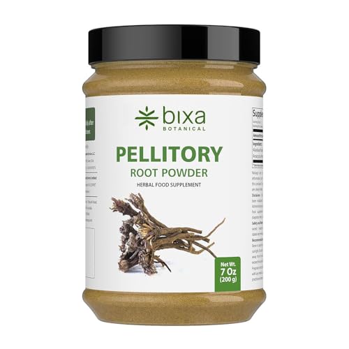 Image of bixa BOTANICAL Pellitory Root Powder, Akarkara, Anacyclus Pyrethrum, 7 OZ | Ayurvedic Herbal Supplement, 200 GMS, Gluten Free, Non GMO, Steam Treated, Vegan, 100% Pure, Fine Grind, Natural Herb