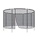 Produktbild Ampel 24 Sicherheitsnetz für Klassik Trampolin Ø 366 cm, Netz mit 8 Stangen & Schutzring komplett, Ersatznetz außenliegend reißfest, Gestänge Silber