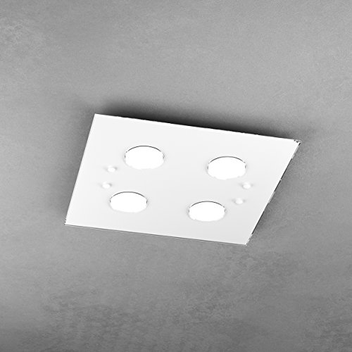 PLAFONIERA MODERNA LED 4xGX53 L 40 CM VETRO BIANCO...