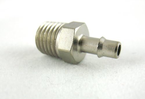 1/16" Hose ID, 1/8" NPT Male Single Barb Hose/Tubing Fitting Connector Nickel Plated