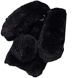 Jesiya Galaxy S7 Edge Fur Case for Girls, Luxury Cute Warm Handmade Rabbit Bunny Furry Fuzzy Soft Ra