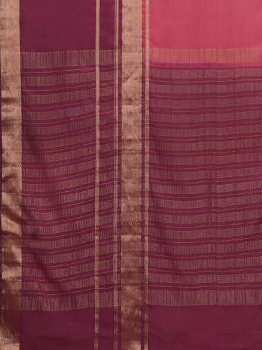 Image of AKHILAM Women's Mysore Silk Ombre Woven Design Saree With Unstitched Blouse Piece (KUSUM4101 NSM Parent)