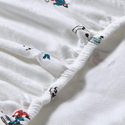 Image of Eddie Bauer - Flannel Sheets Full Size, Anti-Pilling & Wrinkle Resistant Cotton, Touchably Soft for All-Season Comfort - Bed Sheets with Matching Pillowcases & Fitted Sheet (Ski Slope White)