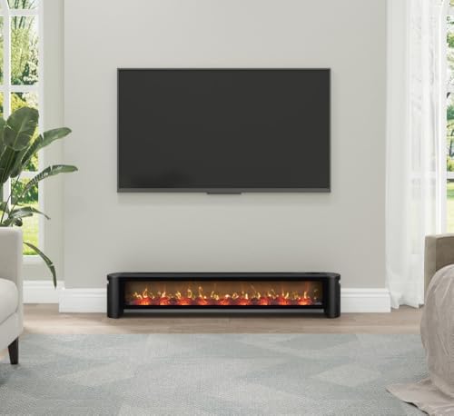 duraflame Electric Fireplace Baseboard Heater, Black - Thumbnail 4