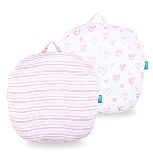 Newborn Lounger Pillow Cover Fit for Boppy & Leachco & Nuby Lounger, 100% Jersey Knit Cotton Silky Soft Stretchy Removable Slipcover for Girls Boys, Snugly Fit Infant Lounger for Baby Newborn Lounger Pillow Cover Fit for Boppy & Leachco & Nuby Lounger, 100% Jersey Knit Cotton Silky Soft Stretchy Removable Slipcover for Girls Boys, Snugly Fit Infant Lounger for Baby