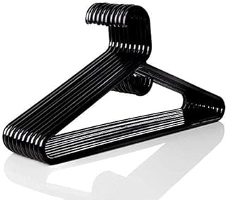 Plastic Hangers HD Heavy Duty, 40 Pcs. Black Color, Made in USA, 3/8â€ Thickness, Durable, Tubular, Lightweight, for Clothes, Coat, Pants, Shirts, Dress, TINEFF, Free and Quick delivery from USA