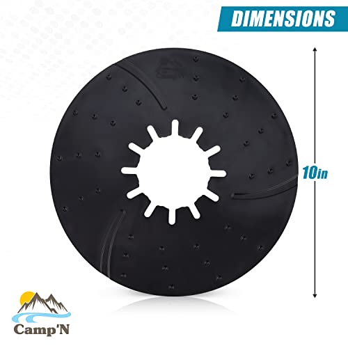 Camp'n Fifth Wheel Hitch Lube Plate - 10" Ultra Low Friction Lube Disc (Black) #TOP2