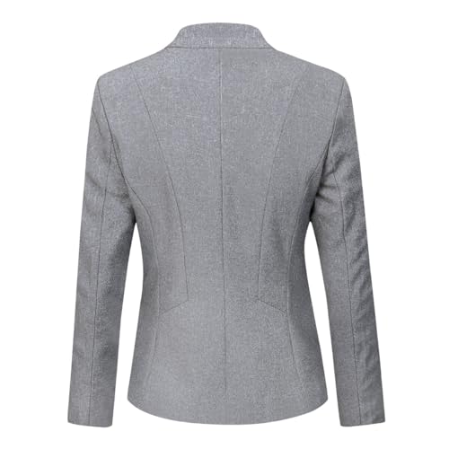 YUNCLOS Women's 2 Piece Business Skirt Suit Set Office Lady Slim Fit Blazer and Skirt - Thumbnail 4