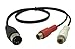 CERRXIAN LEMENG Din 5 Pin Male to 2 RCA Female Professional Grade Audio Cable for Bang & Olufsen, Naim, Quad.Stereo Systems (0.5m)
